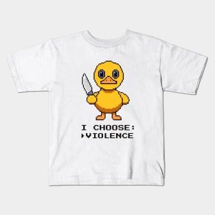 I Choose Violence - Pixel Art Kids T-Shirt